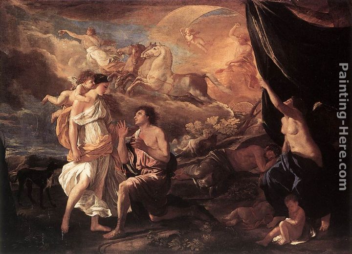 Selene and Endymion painting - Nicolas Poussin Selene and Endymion art painting